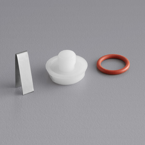 A white plastic Narvon probe cap kit with a round rubber stopper.