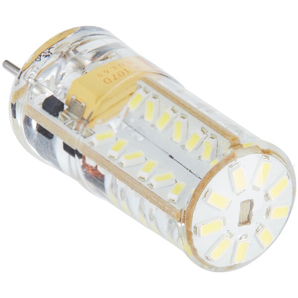 A close-up of a Narvon LED lamp with many small lights.