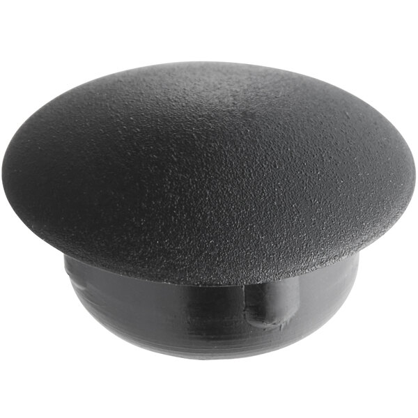 A close up of a black plastic Narvon upper tray cap.