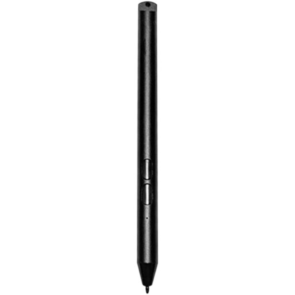 A black Zebra Active Stylus with a white tip on it.