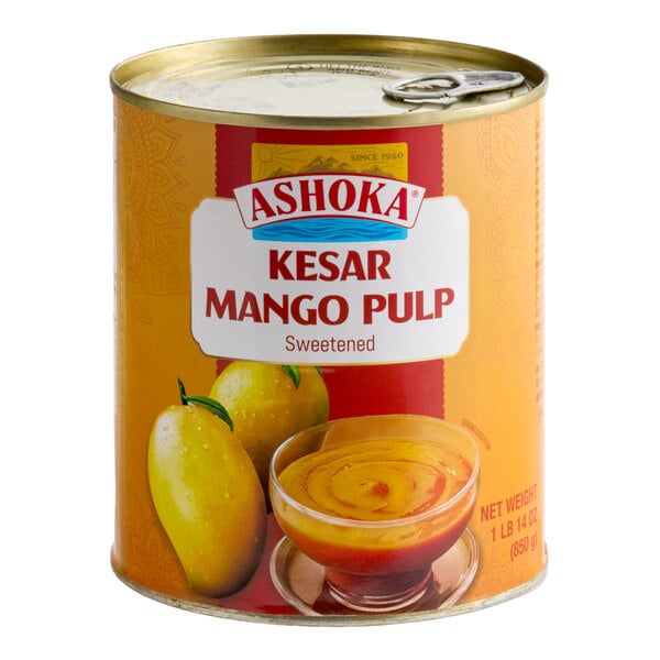 Ashoka Kesar Mango Pulp 30 oz. - 6/Case