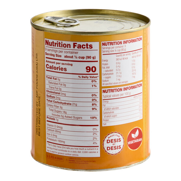 Ashoka Kesar Mango Pulp 30 oz. - 6/Case