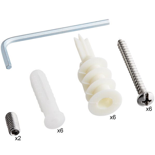 A screw kit for the Crescent Suite Chrome Finish Wall Bracket for Arc Shower Rod.
