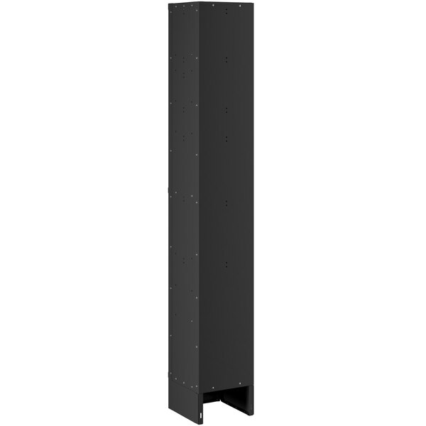 A black rectangular Regency locker with a door and holes.