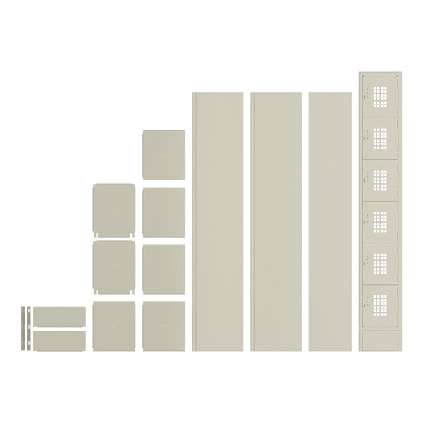 A white diagram of a Regency locker with a black border.