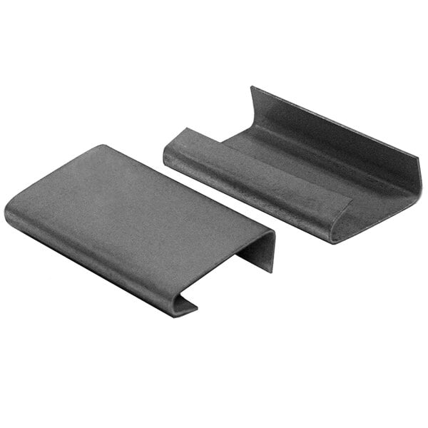A close-up of a metal piece with a rectangular profile.