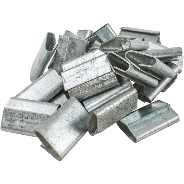 A pile of Lavex 1/2" metal push-on seals.
