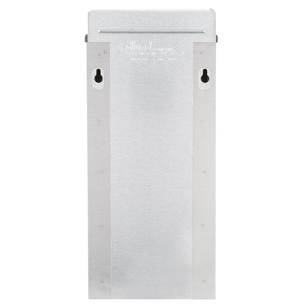 An Edlund stainless steel knife rack with a white rectangular insert with holes.