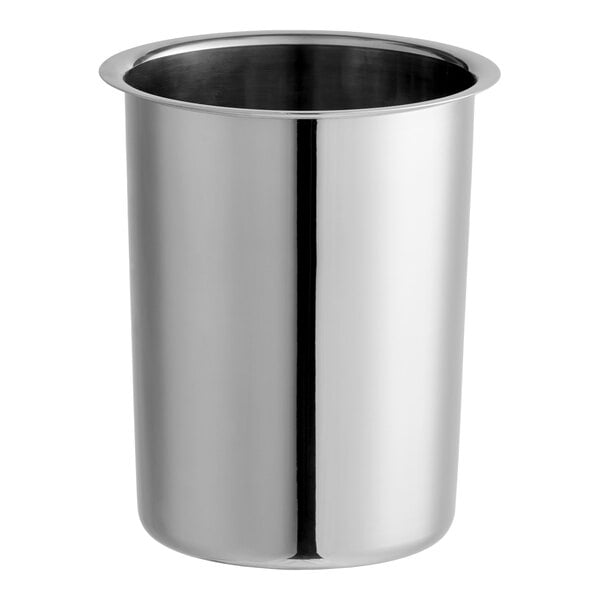 Choice Small 5 7/8" x 6 3/4" Stainless Steel Utensil and Straw Holder