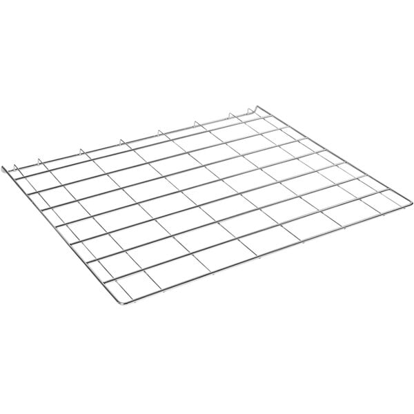 A stainless steel metal grid shelf for Coldtainer refrigerated containers.
