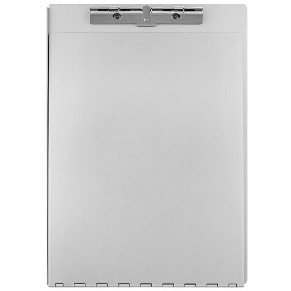 A white rectangular Saunders clipboard with a metal clip.