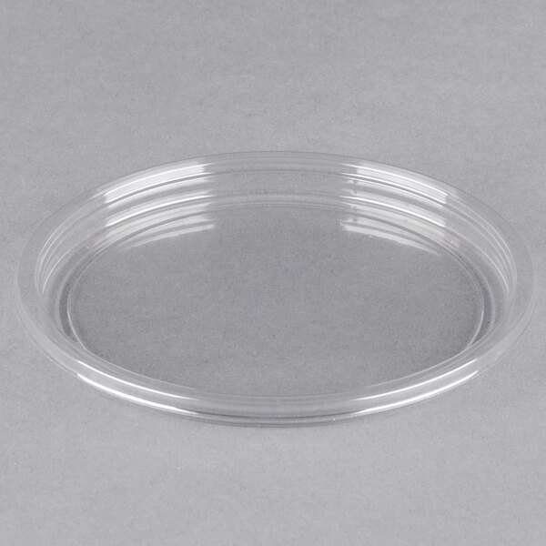 A clear Fabri-Kal deli container lid.