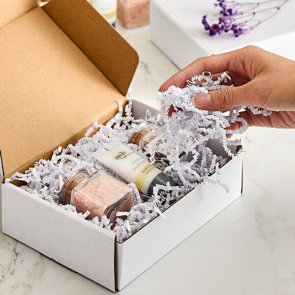 Lavex 10 lb. Crinkle Paper Shred White