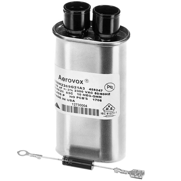 A Solwave Ameri-Series capacitor with metal and black caps.