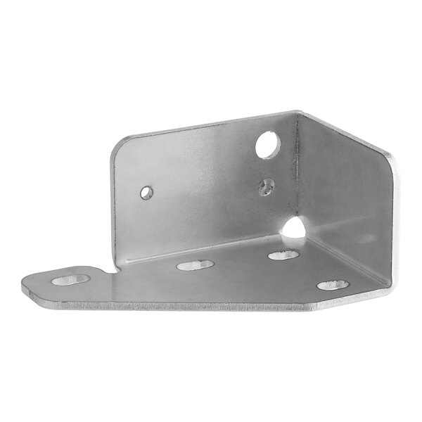 A metal corner bracket with holes on the side for an Avantco GDC-49 unit.