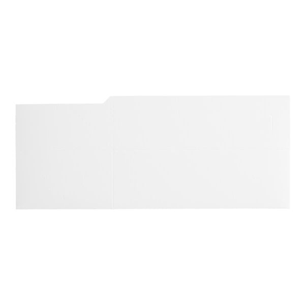 A white customizable take out lunch or chicken box with a fast top, measuring 9 x 5 x 3 inches.