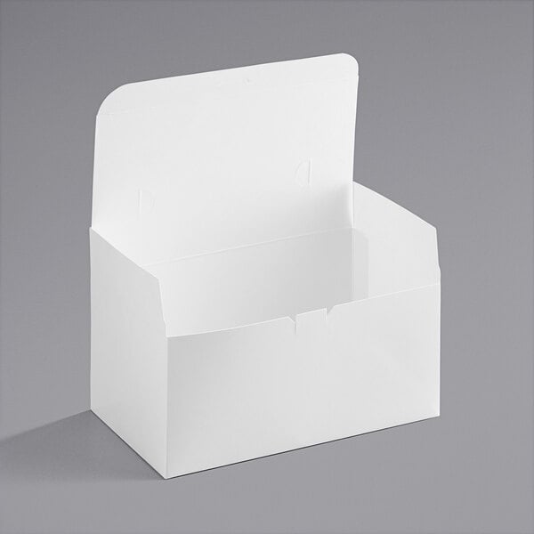 A white Choice take-out dinner box with a tuck top lid.
