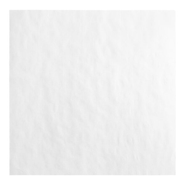 A 36 inch by 36 inch white butcher paper table cover.