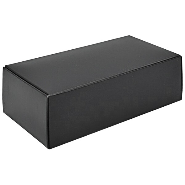 A black rectangular box with a white background.