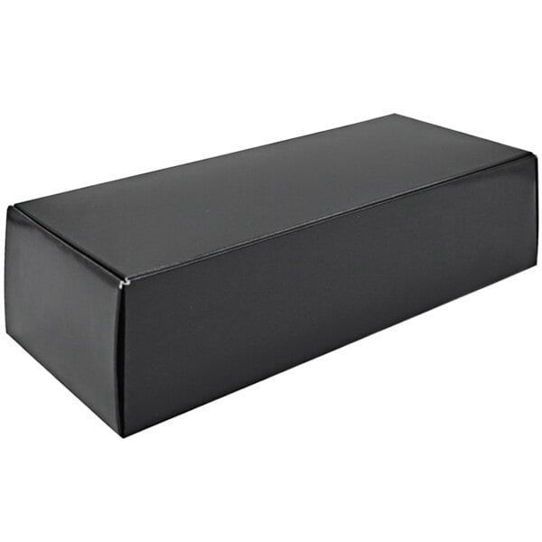 A black rectangular 1-piece candy box.