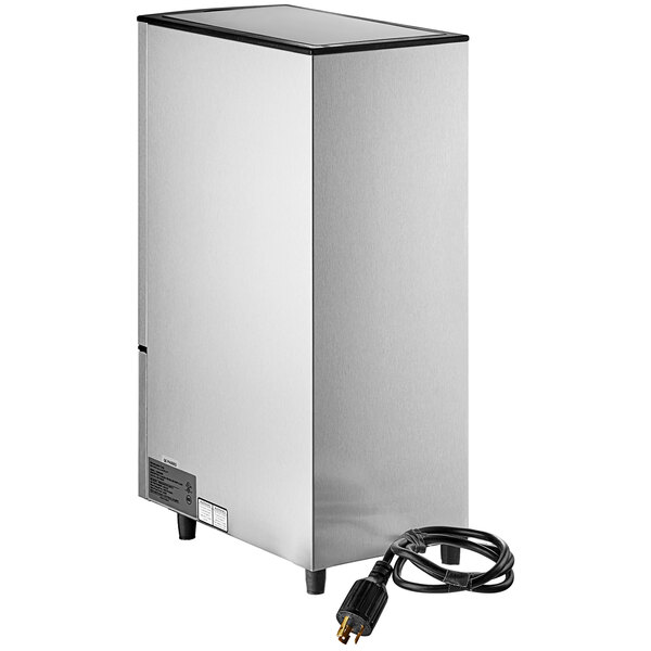 A silver rectangular Grindmaster hot water dispenser with a black handle.