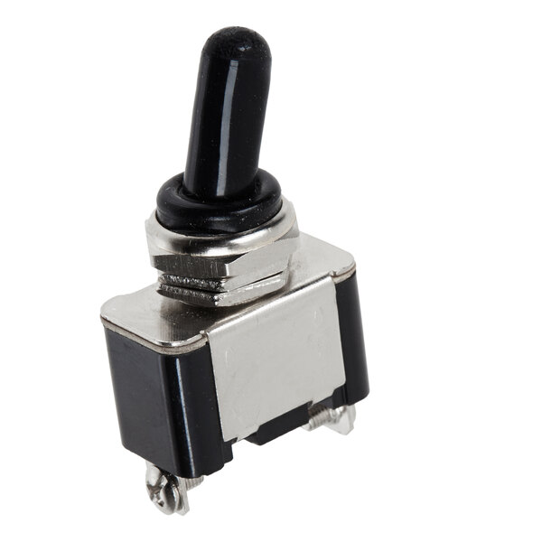 A close-up of a black and silver Galaxy On / Off toggle switch.