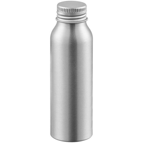 An 80 mL silver aluminum bottle with a lid.