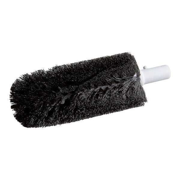 A black replacement glass washer brush with a white plastic base designed for use with Galaxy 177GLXYGW electric washers.