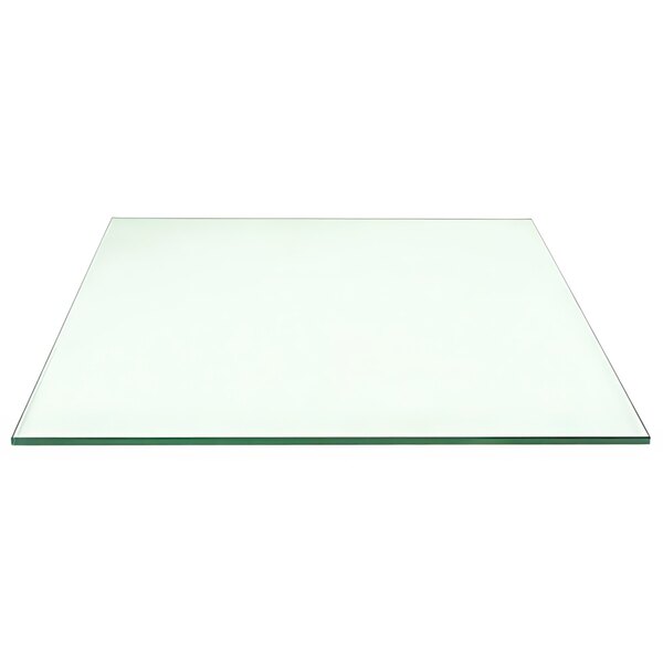 A clear tempered glass square from Front of the House.