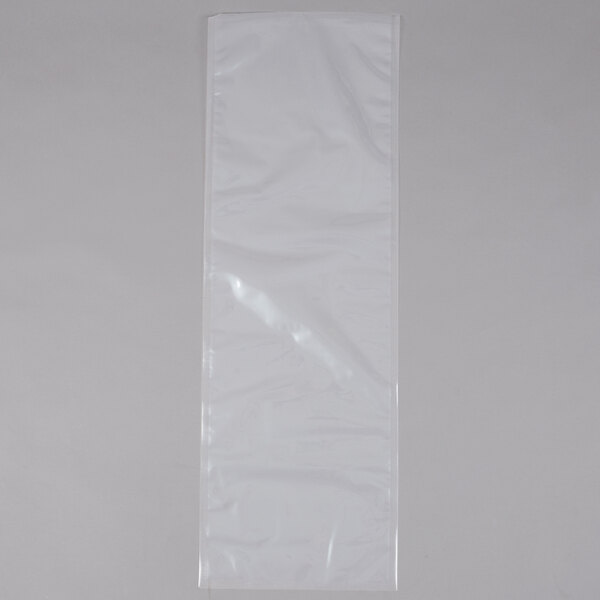 An ARY VacMaster white plastic vacuum packaging bag on a white surface.