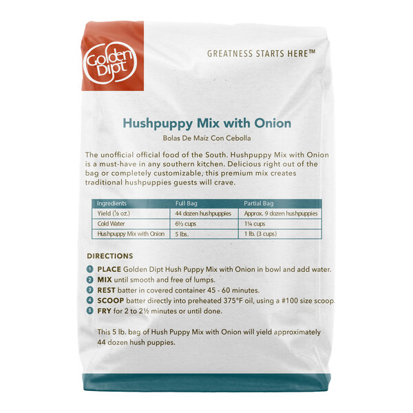 Golden Dipt Hush Puppy Mix with Onion 5 lb.