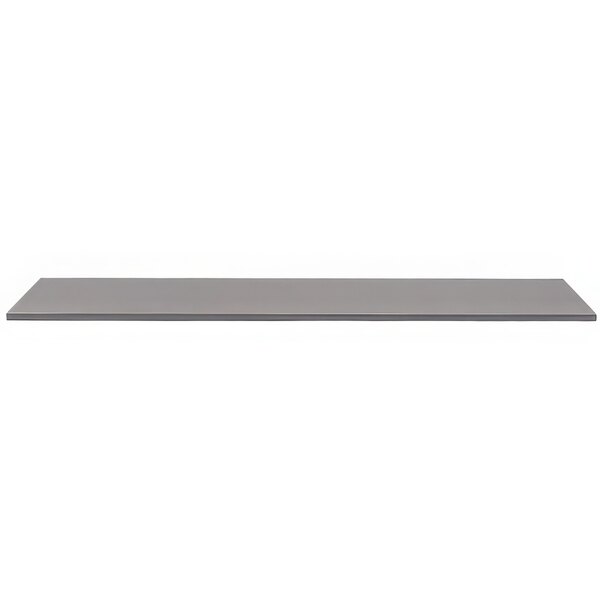 A grey rectangular Front of the House bamboo buffet board on a white background.
