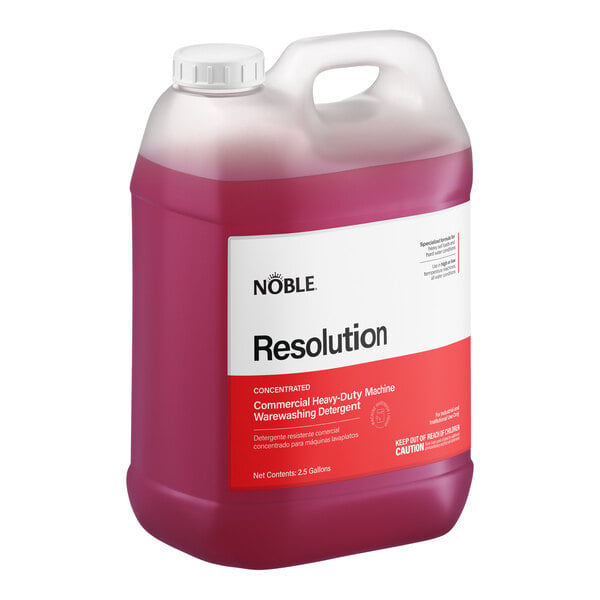Noble 2.5 Gallon / 320 oz. Resolution Concentrated Dishwashing Machine Detergent - 2/Case