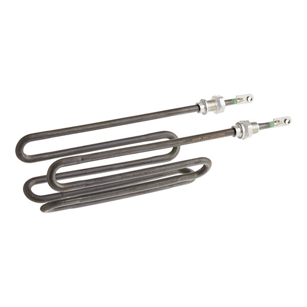 A ServIt heating element with two metal heaters and two wires attached.