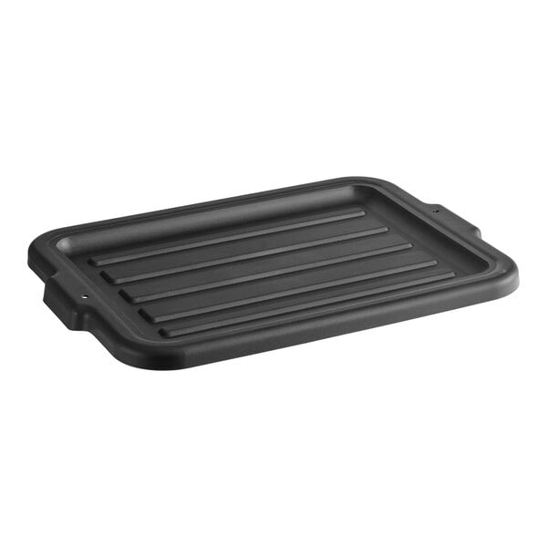 A black rectangular Vigor bus tub lid with a handle.