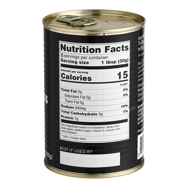 A can of Urbani Truffle Peelings with a label.