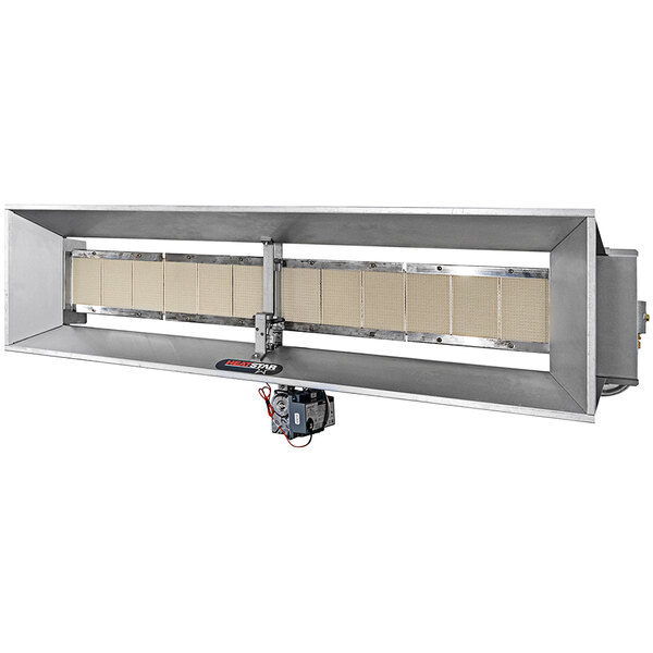 A large HeatStar natural gas heater with a metal frame.