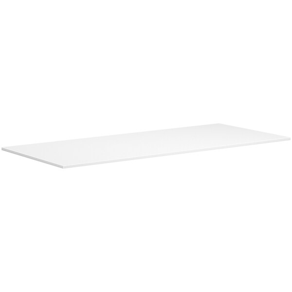 A white rectangular table top.