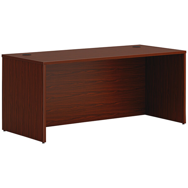 A traditional mahogany laminate desk shell.