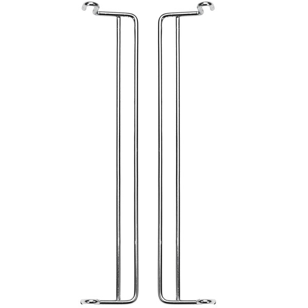 Two metal stacking ledges for Quantum wire mesh bins.