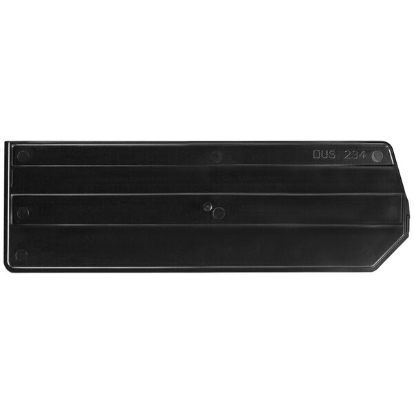 A black rectangular Quantum Divider for 784QUS234 Hanging Bin.