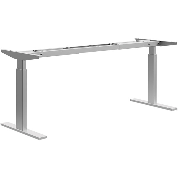 A white metal frame with legs for a HON Coze Coordinate worksurface.