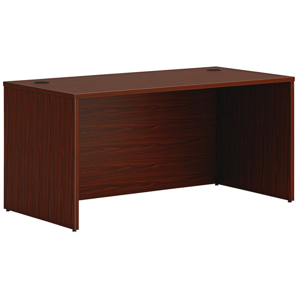 A traditional mahogany HON desk shell.