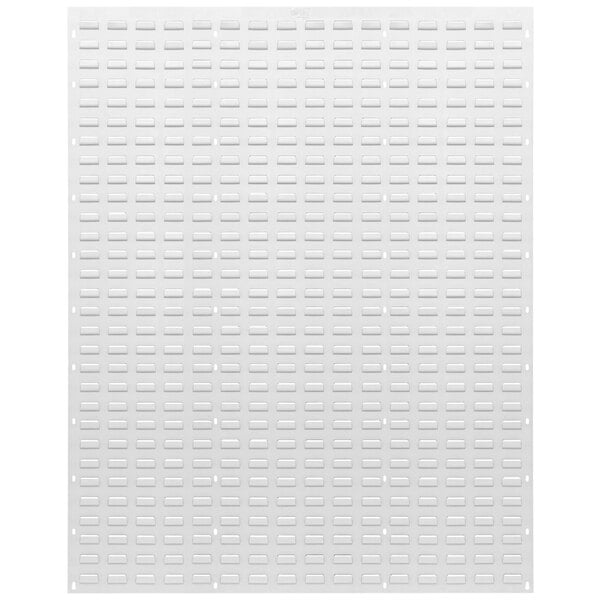 A white rectangular Quantum louvered panel with small rectangles.