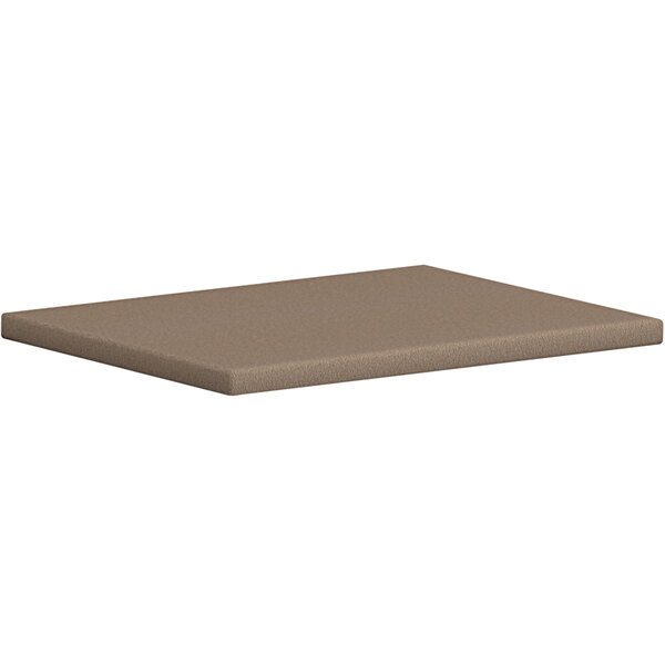 A brown square cushion for a HON pedestal on a white background.