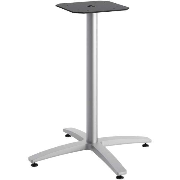 A silver metal HON X-Base for tables.