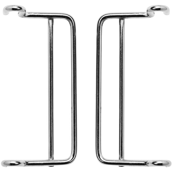 Chrome metal side stacking ledges for Quantum wire mesh bins.