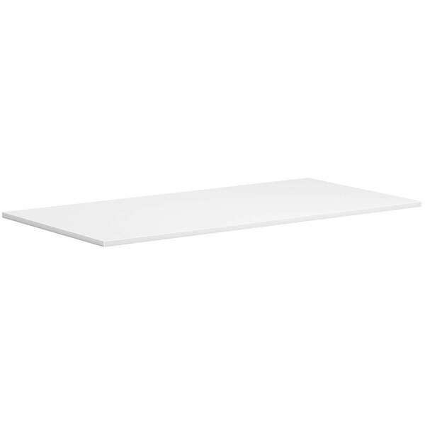 A white rectangular table top.