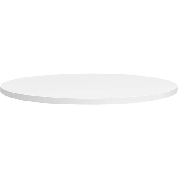 A white round HON laminate table top.