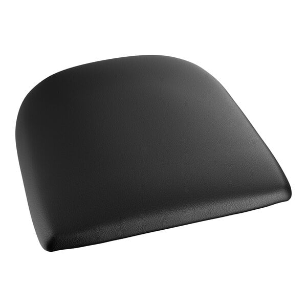 A black vinyl cushion designed for use with alloy chairs.
